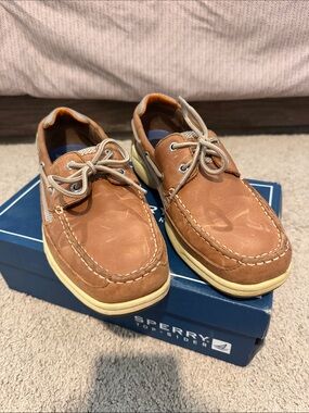 Sperry Tan/Brown Leather 2-Eye Boat Shoes